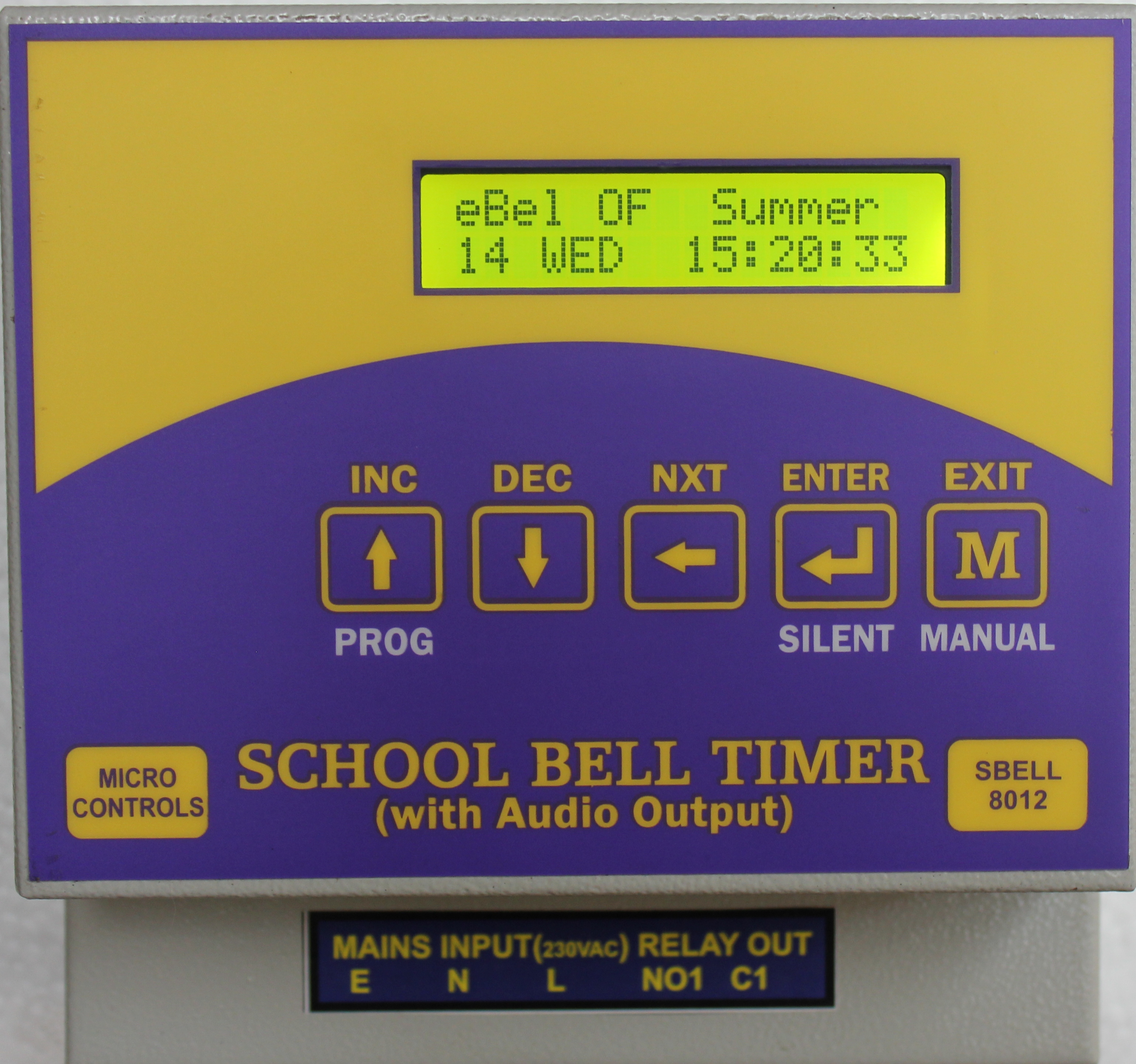 School Bell Timer with Traditional Sound-Voice Output